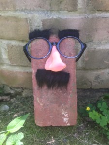 BrickVent.net brick with glasses and nose